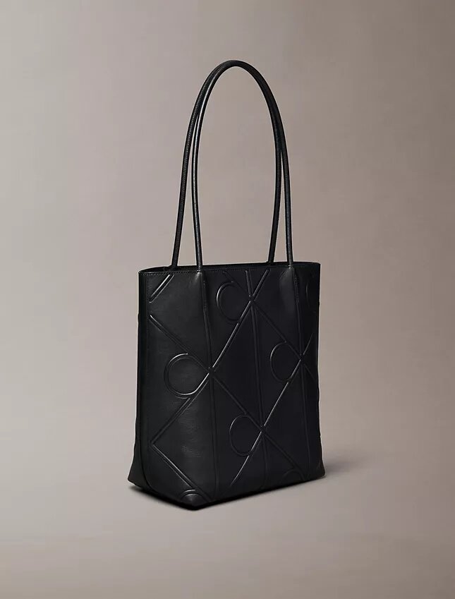Embossed Emblem Logo Small Tote Bag Embossed Emblem Logo Small Tote Bag