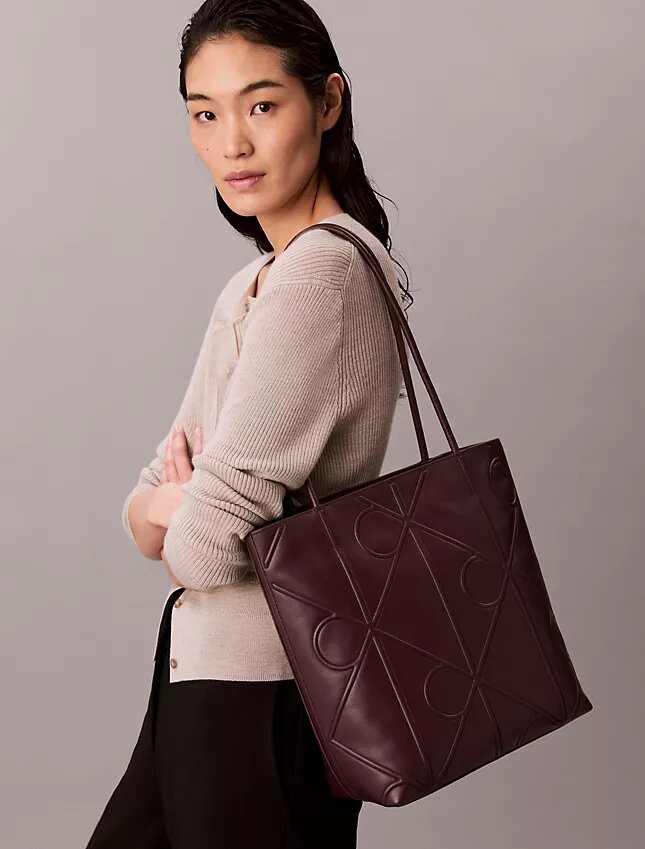 Embossed Emblem Logo Small Tote Bag Embossed Emblem Logo Small Tote Bag