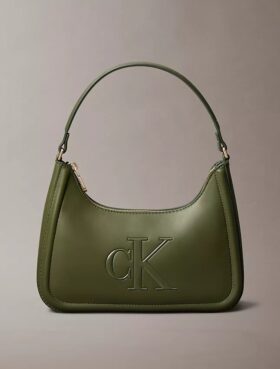 Embossed Monogram Shoulder Bag