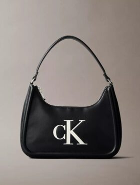 Embossed Monogram Shoulder Bag