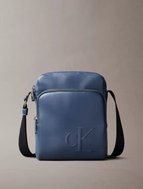 Embossed Monogram Zip Pocket Reporter Bag