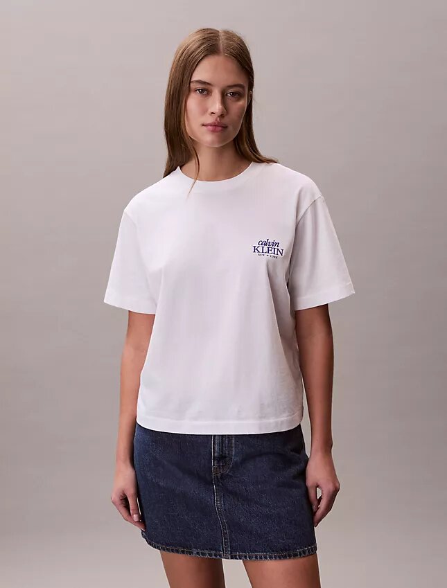 Embroidered Logo Graphic Boxy T-Shirt Embroidered Logo Graphic Boxy T-Shirt