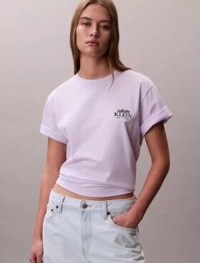 Embroidered Logo Graphic Boxy T-Shirt