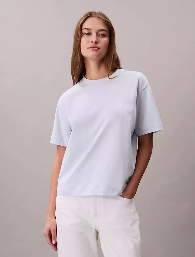 Embroidered Logo Graphic Boxy T-Shirt Embroidered Logo Graphic Boxy T-Shirt