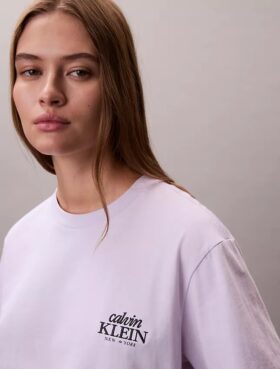 Embroidered Logo Graphic Boxy T-Shirt