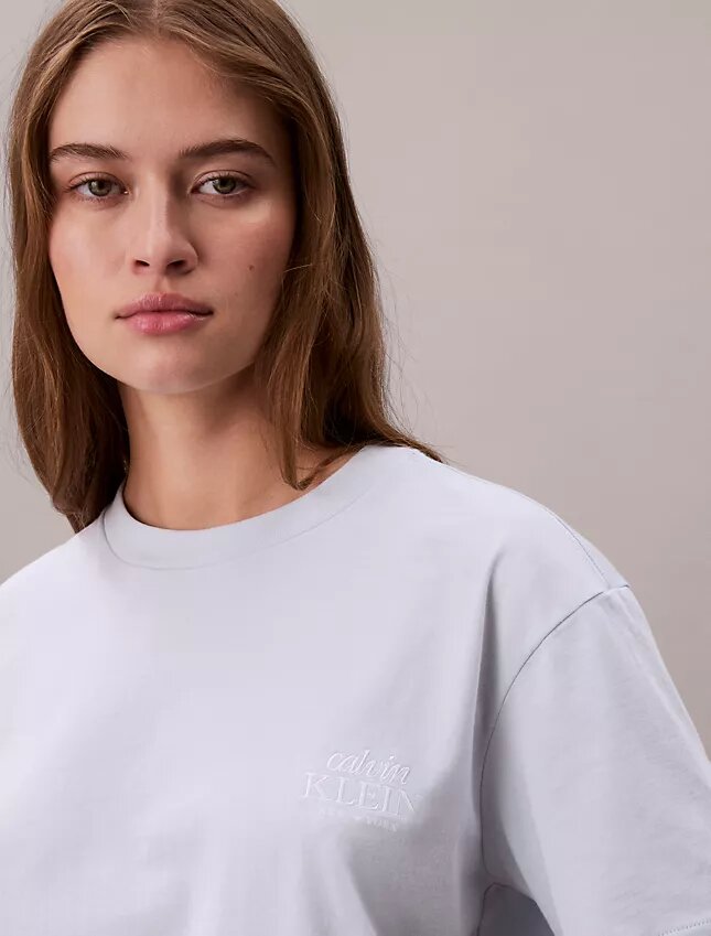 Embroidered Logo Graphic Boxy T-Shirt Embroidered Logo Graphic Boxy T-Shirt