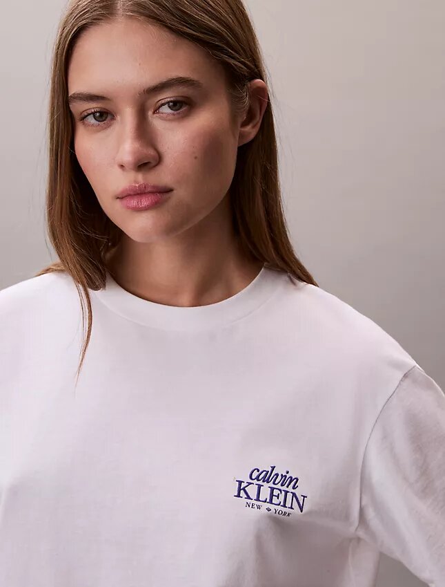 Embroidered Logo Graphic Boxy T-Shirt Embroidered Logo Graphic Boxy T-Shirt