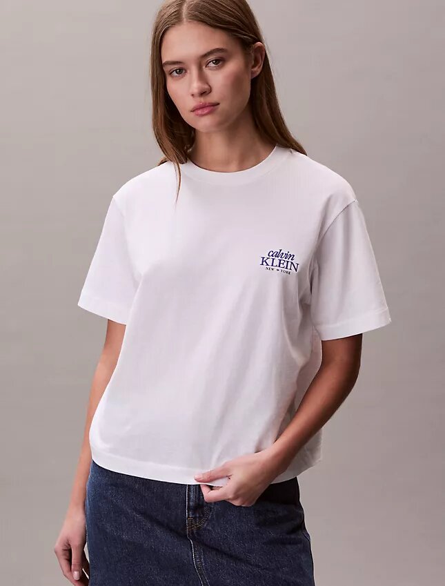 Embroidered Logo Graphic Boxy T-Shirt Embroidered Logo Graphic Boxy T-Shirt