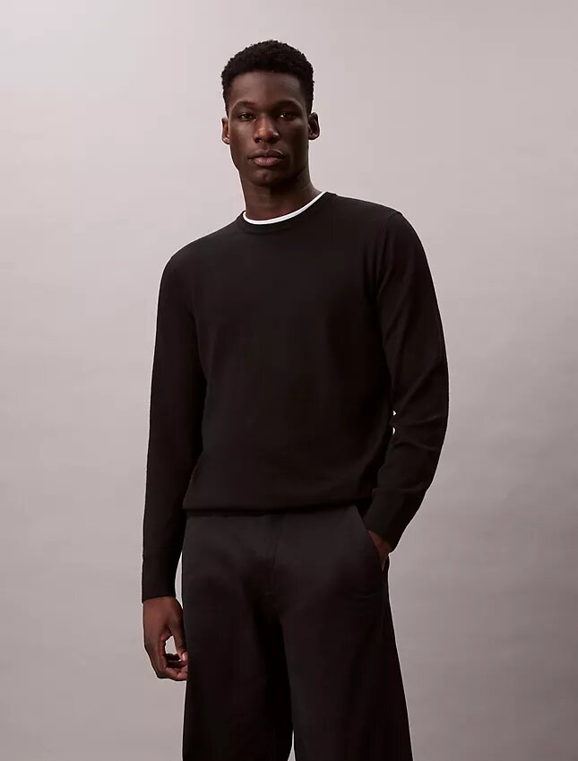 Extra Fine Merino Blend Crewneck Sweater Extra Fine Merino Blend Crewneck Sweater