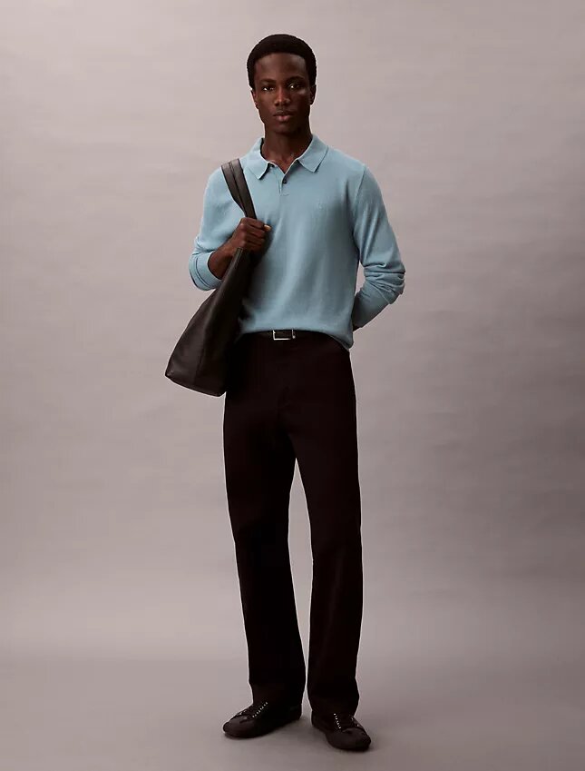 Extra Fine Merino Blend Polo Sweater Extra Fine Merino Blend Polo Sweater