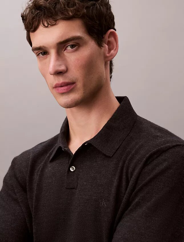 Extra Fine Merino Blend Polo Sweater Extra Fine Merino Blend Polo Sweater