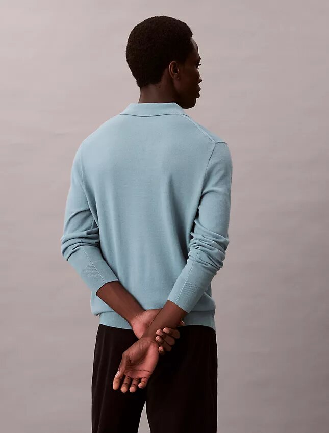 Extra Fine Merino Blend Polo Sweater Extra Fine Merino Blend Polo Sweater
