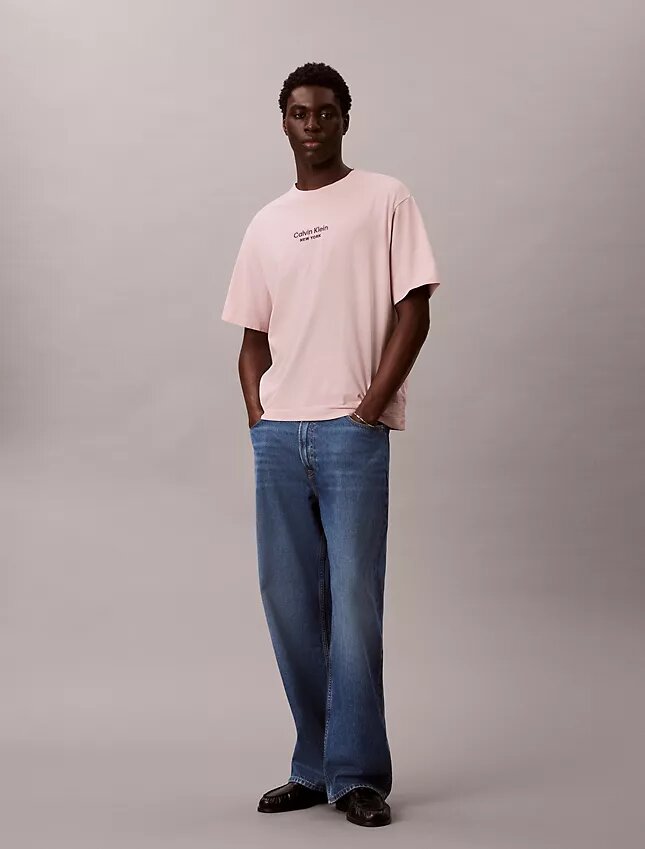 Faded Dye Logo Graphic Classic Crewneck T-Shirt Faded Dye Logo Graphic Classic Crewneck T-Shirt