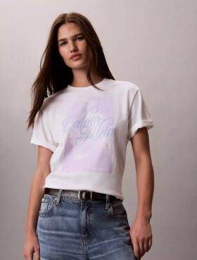 Faded Script Logo Graphic Boxy T-Shirt