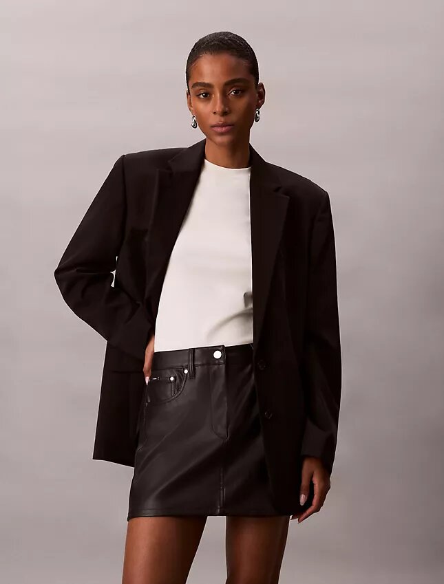 Faux Leather 5-Pocket Mini Skirt Faux Leather 5-Pocket Mini Skirt