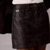 Faux Leather 5-Pocket Mini Skirt Faux Leather 5-Pocket Mini Skirt