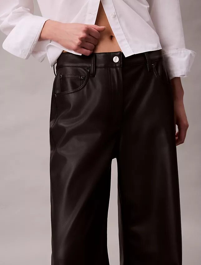 Faux Leather 5-Pocket Pants Faux Leather 5-Pocket Pants