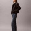 Faux Leather Hooded Jacket Faux Leather Hooded Jacket