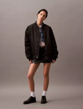 Faux Leather Miniskirt