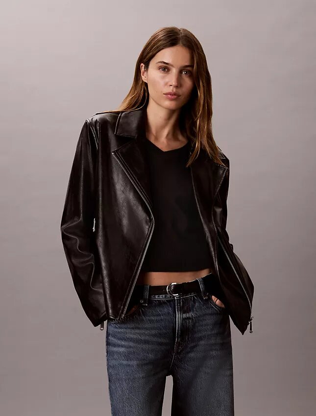 Faux Leather Moto Jacket Faux Leather Moto Jacket