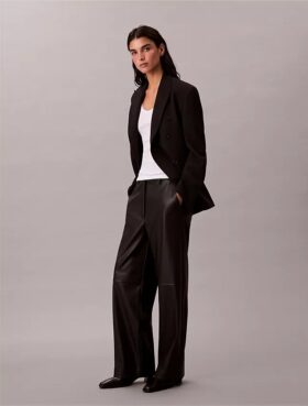 Faux Leather Relaxed Pants