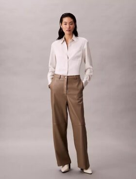 Faux Leather Relaxed Pants