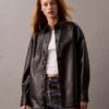 Faux Leather Relaxed Shirt Jacket Faux Leather Relaxed Shirt Jacket