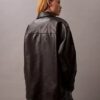 Faux Leather Relaxed Shirt Jacket Faux Leather Relaxed Shirt Jacket