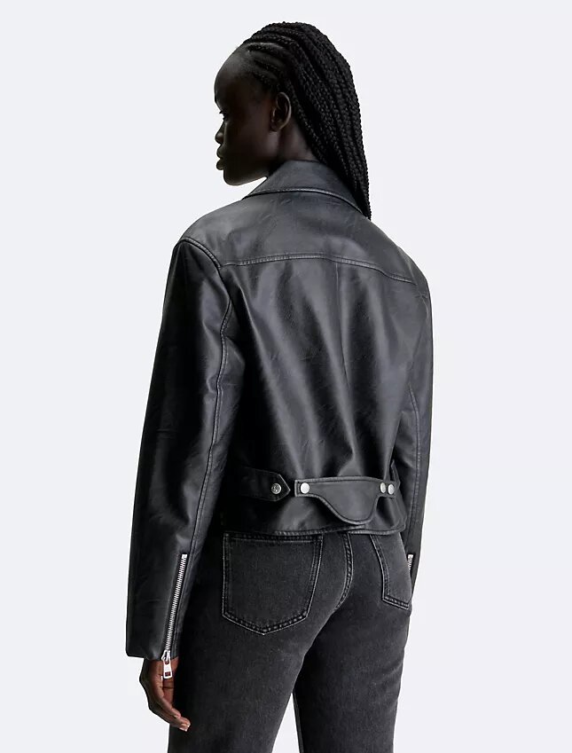Faux Leather Shirt Jacket Faux Leather Shirt Jacket