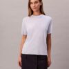 Fine Knit Mock Neck T-Shirt