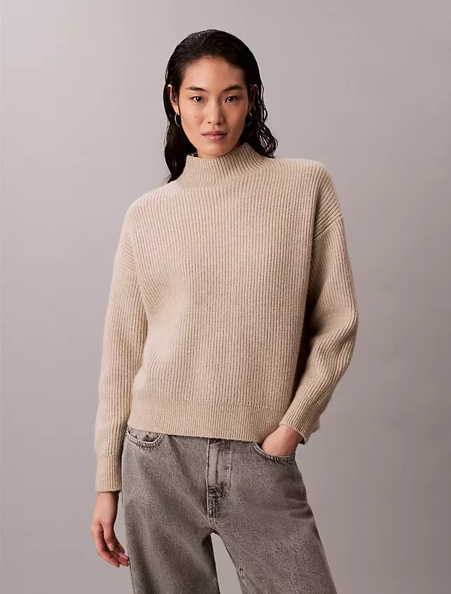Fine Rib Relaxed Turtleneck Sweater Fine Rib Relaxed Turtleneck Sweater