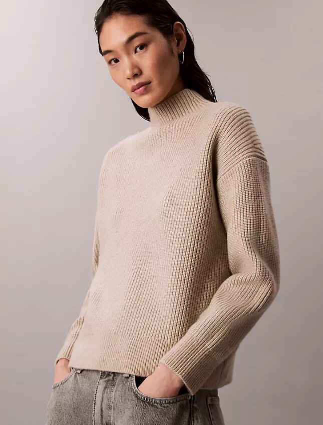 Fine Rib Relaxed Turtleneck Sweater Fine Rib Relaxed Turtleneck Sweater
