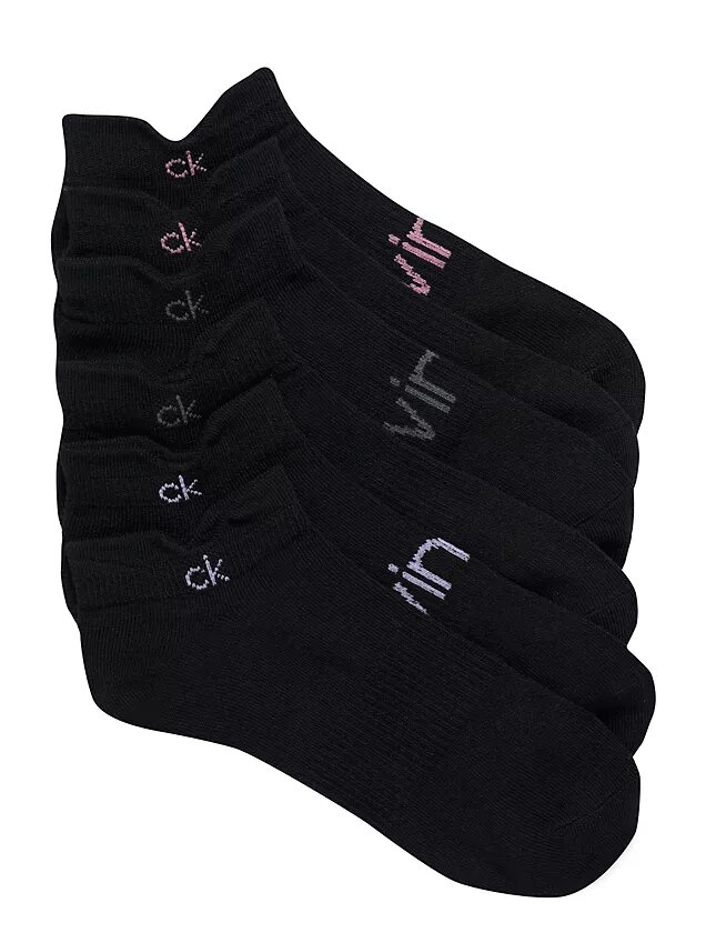 Flat Knit Double Tab 3-Pack No Show Socks Flat Knit Double Tab 3-Pack No Show Socks