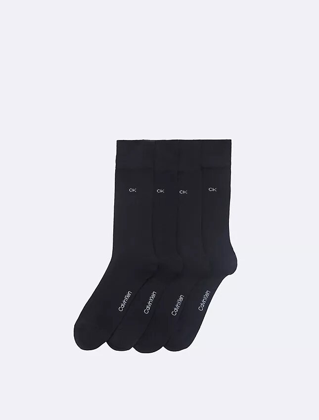 Flat Knit Logo 4-Pack Dress Socks Flat Knit Logo 4-Pack Dress Socks