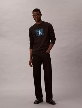 Fleece Layered Monogram Graphic Sweatshirt