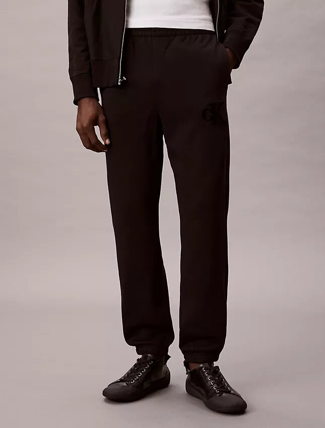 Fleece Monogram Patch Joggers Fleece Monogram Patch Joggers