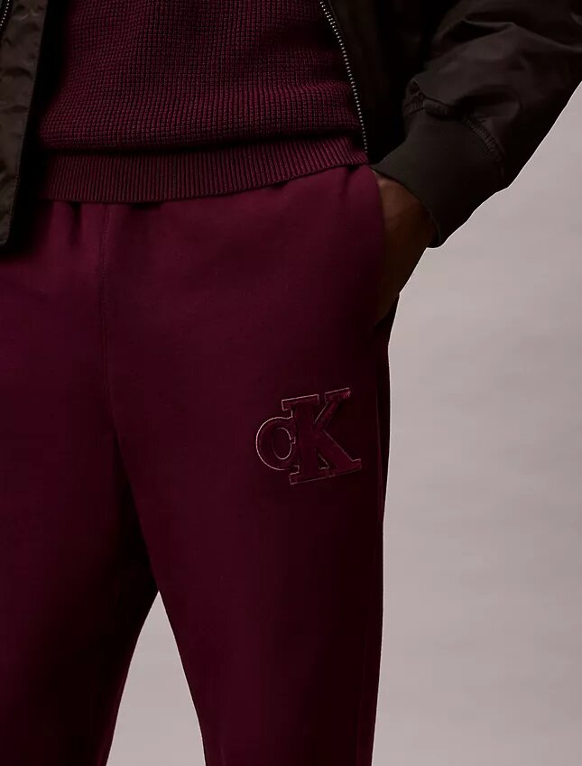 Fleece Monogram Patch Joggers Fleece Monogram Patch Joggers