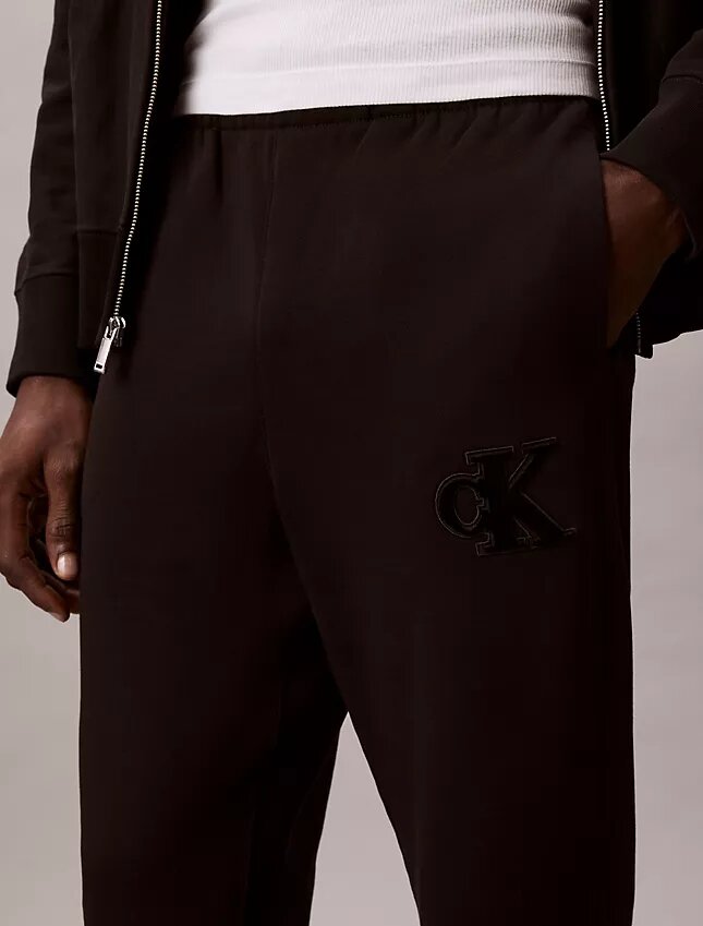 Fleece Monogram Patch Joggers Fleece Monogram Patch Joggers