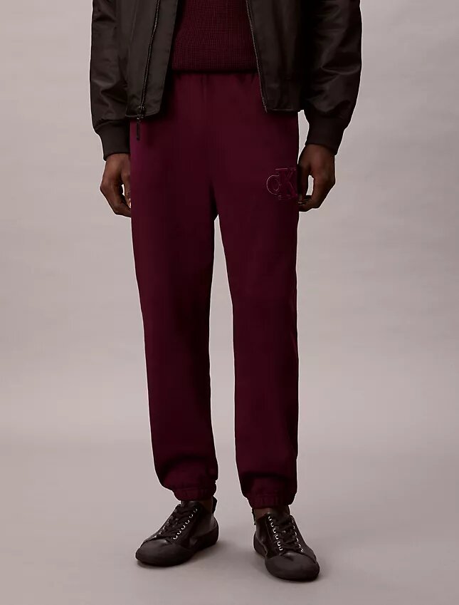 Fleece Monogram Patch Joggers Fleece Monogram Patch Joggers