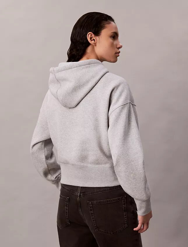 Fleece Sequin Monogram Relaxed Hoodie Fleece Sequin Monogram Relaxed Hoodie
