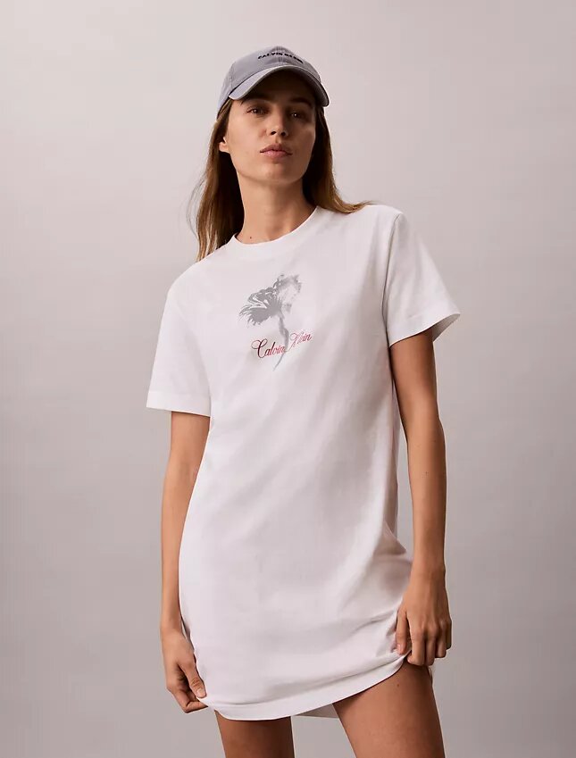 Floral Graphic Mini T-Shirt Dress Floral Graphic Mini T-Shirt Dress
