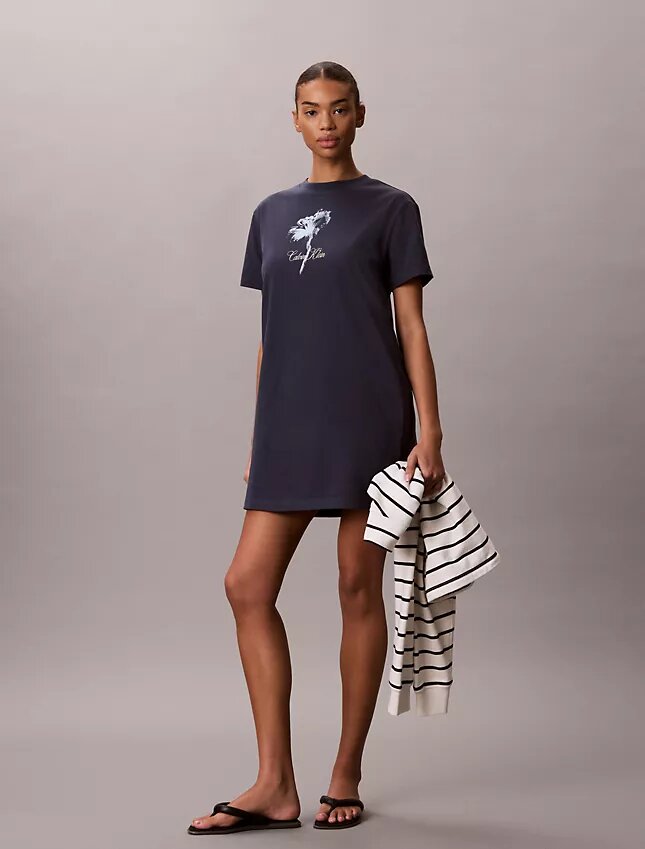 Floral Graphic Mini T-Shirt Dress Floral Graphic Mini T-Shirt Dress