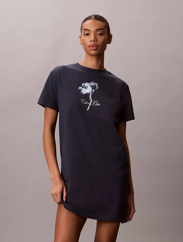 Floral Graphic Mini T-Shirt Dress Floral Graphic Mini T-Shirt Dress