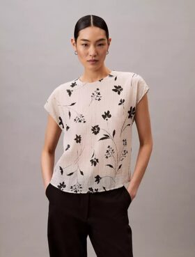 Floral Print Smocked Top