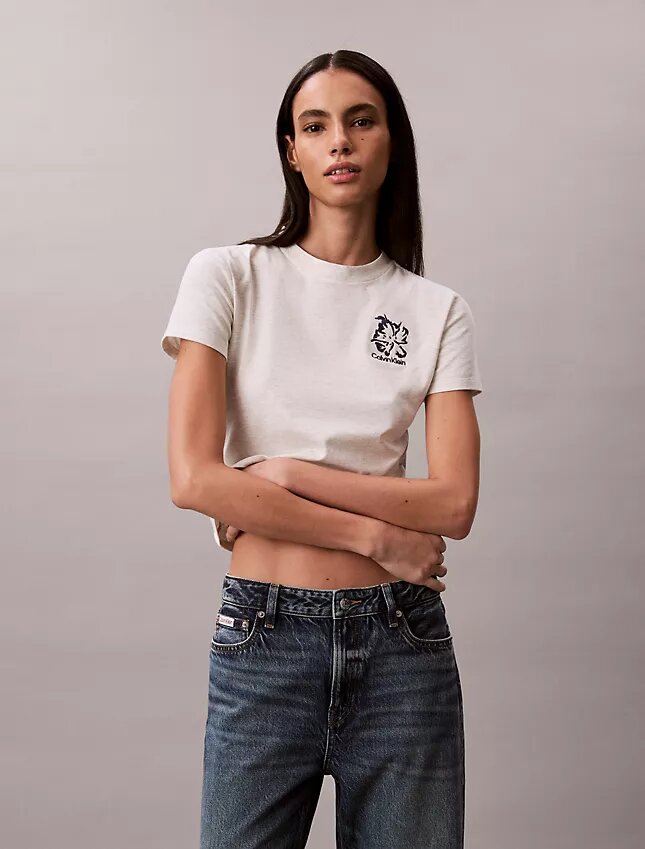 Flower Logo Graphic Slim T-Shirt Flower Logo Graphic Slim T-Shirt