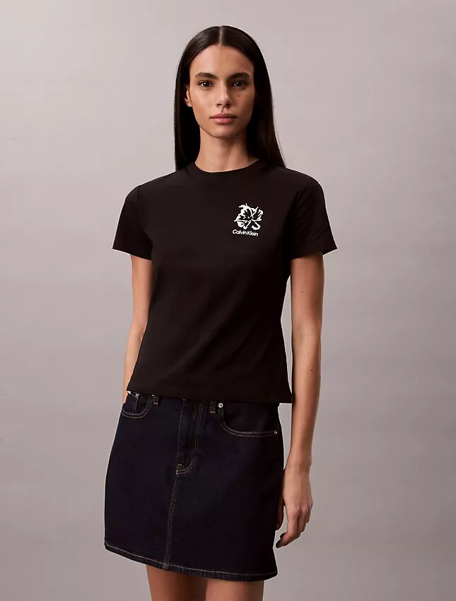 Flower Logo Graphic Slim T-Shirt Flower Logo Graphic Slim T-Shirt