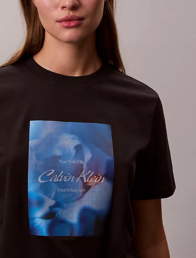 Flower Script Logo Graphic Classic T-Shirt Flower Script Logo Graphic Classic T-Shirt