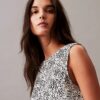Flowing Printed Sleeveless Top Flowing Printed Sleeveless Top