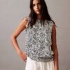 Flowing Printed Sleeveless Top Flowing Printed Sleeveless Top