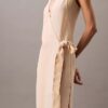 Flowing Stripe Midi Wrap Dress Flowing Stripe Midi Wrap Dress